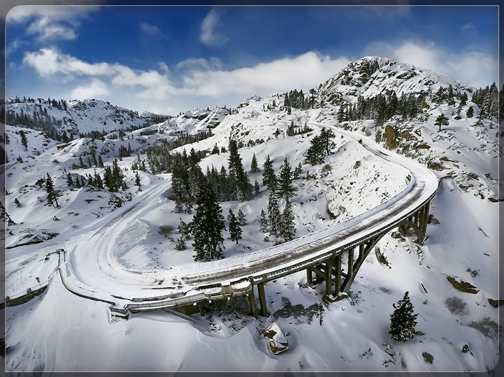 little hills covered with snow